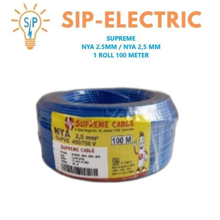 Kabel Supreme Nya 2.5 Mm Biru (1 Roll 100 Meter) / Supreme Nya 2,5 Mm