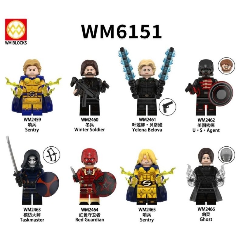 new station minifigure Action figure marvel thunderbolts sentry winter soldier yelena US agent red g