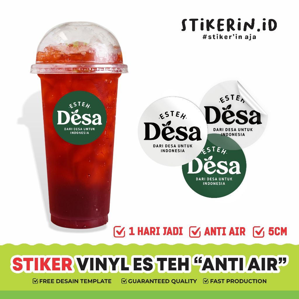 Stiker Es Teh Desa | Stiker Es Teh Desa | Stiker Vinly