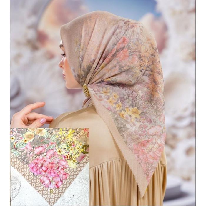 Hijab Segi Empat Buttonscarves Motif - CF Millo
