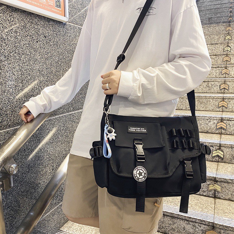 Canvas Crossbody Bags for Women 2023 Nylon Men Postman Student Shoulder Messenger Bag Large Satchel 