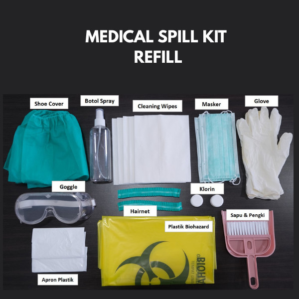 REFILL Spill Kit Infeksius Klinik Rumah Sakit SpillKit Limbah B3 Medis