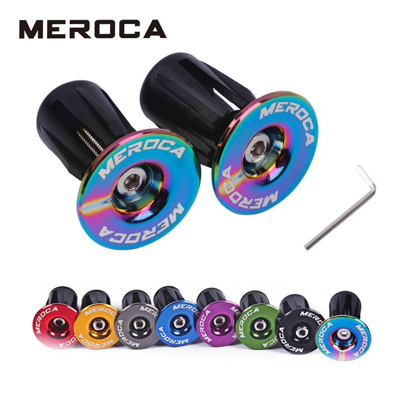 1 Pair Mountain Road Bike Handlebar End Plugs Aluminum Alloy Handle Bar End Cap BMX MTB Bike Grip Co