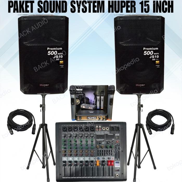 PAKET SOUND SYSTEM HUPER 15 INCH JS10 PAKET KARAOKE 6 CHANNEL FULL SET