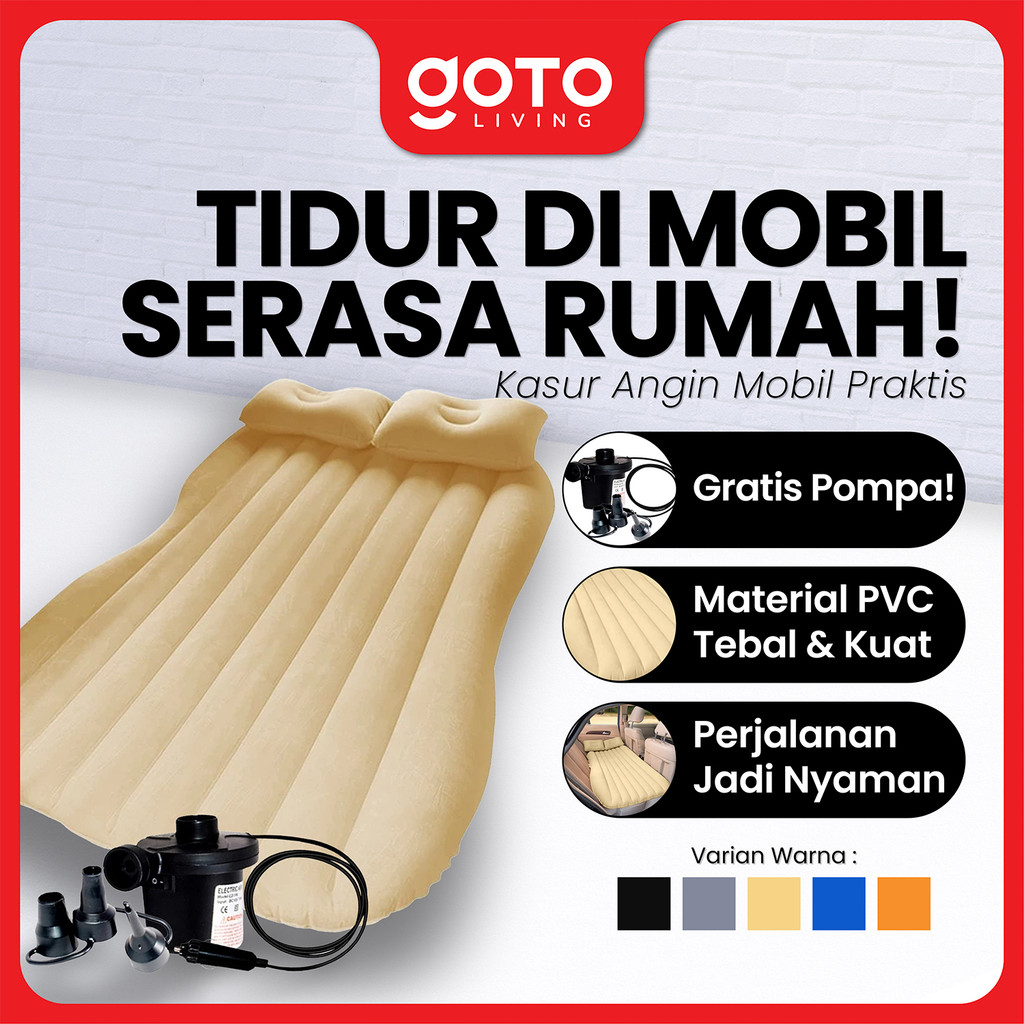 Goto Kamo Car Matress Kasur Angin Mobil Indoor Outdoor Dengan Pompa