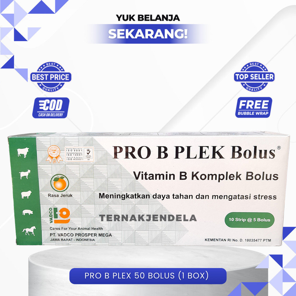 PRO B PLEX 50 BOLUS (1 BOX) - Vitamin B Komplek Untuk Hewan