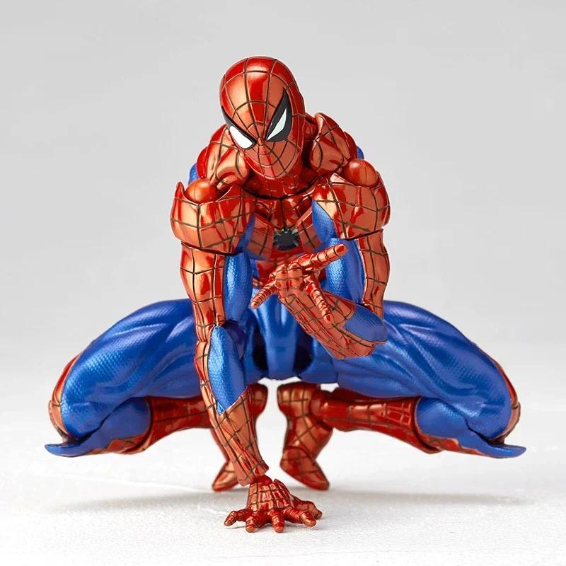 AMAZING YAMAGUCHI Spiderman 2.0 Action Figure PVC Movable Collectible Model 16cm Revoltech Spider-Ma