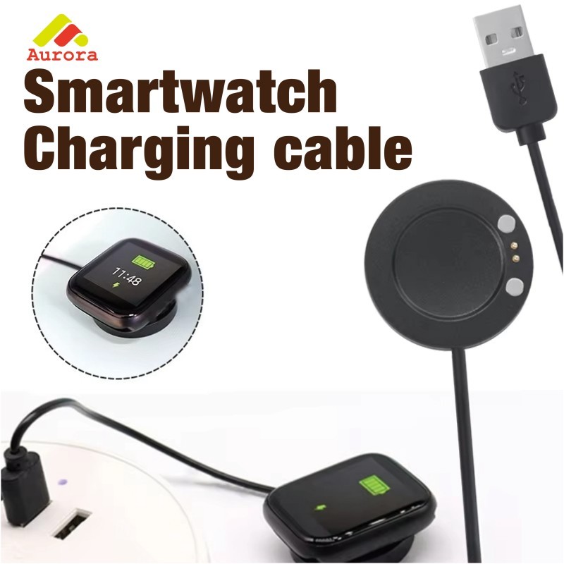 Kabel Charger Smartwatch Magnetik 2 Pin Untuk Hiwatch T500 T500+ Series 7 T55 X6 X7 Dock Charger Jam