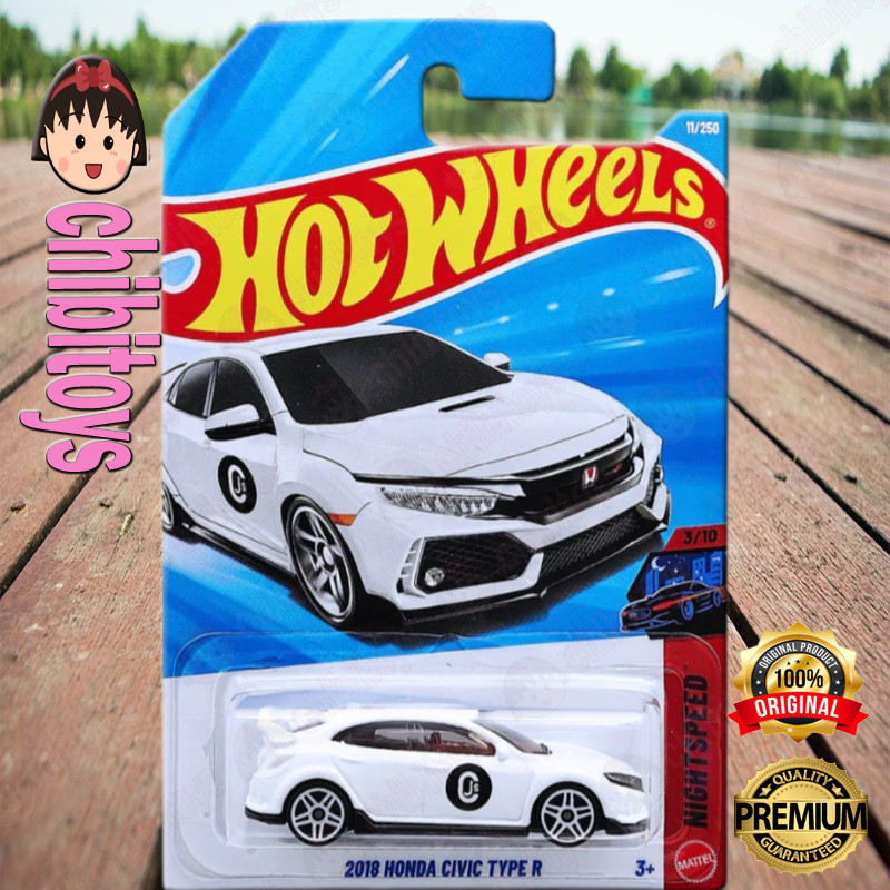 Hot Wheels 2018 Honda Civic Type R Putih Diecast Mobil JDM Hatchback Sport