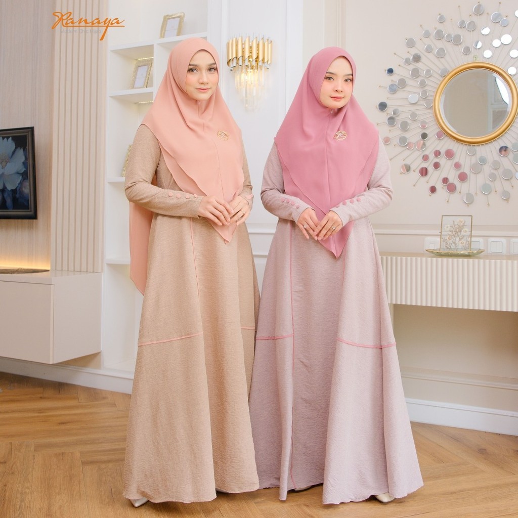 RANAYA - Abaya Zahira Syar'i Premium | Gamis Umroh Haji Bahan Katun Romario | Gamis Abaya Turkey | A