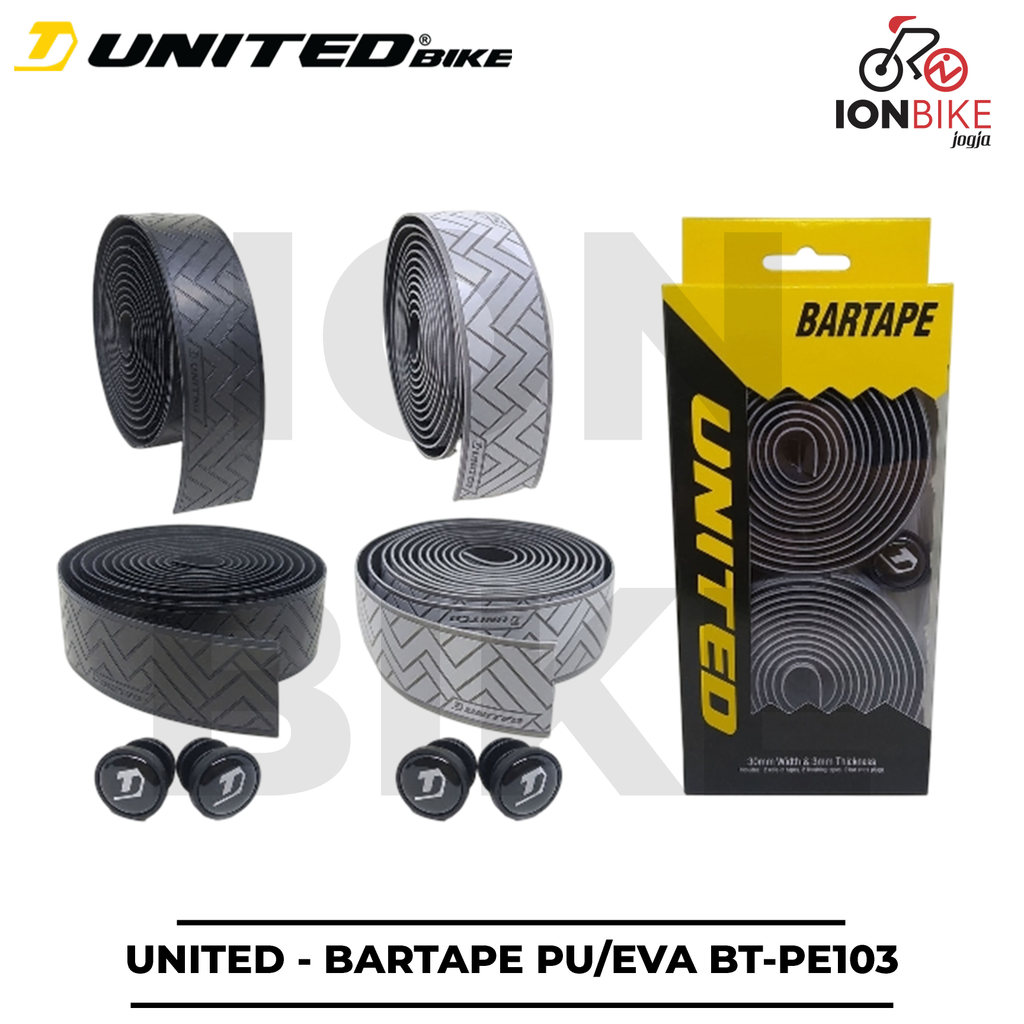 Bartape United Gel PE103 Terbaru Super Tebal 30mm Empuk - Bar Tape Stang Handlebar Sepeda Balap Grav