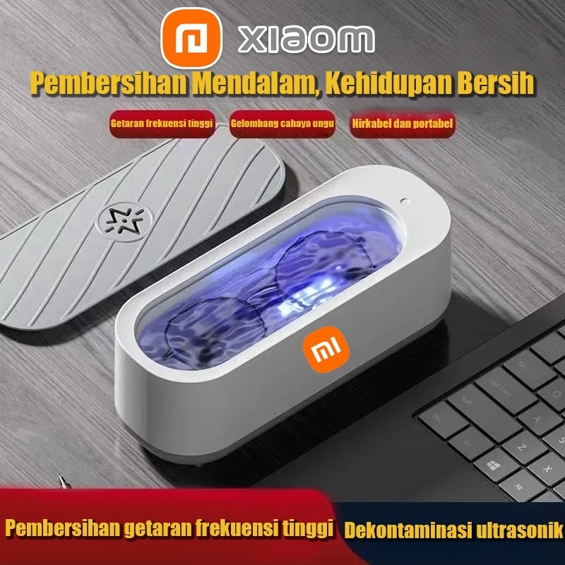 XIAOM Mesin Pembersih Kacamata,Ultrasonic Smart CleanerUltrasonic Cleaner Pembersih Kacamata Perhias
