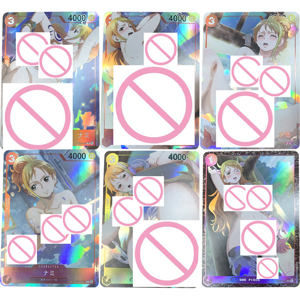 OPCG Anime y Nude Collection Cards Busty Beauty Nami Boa Hancock Naked Card Refractive Colorful Flas