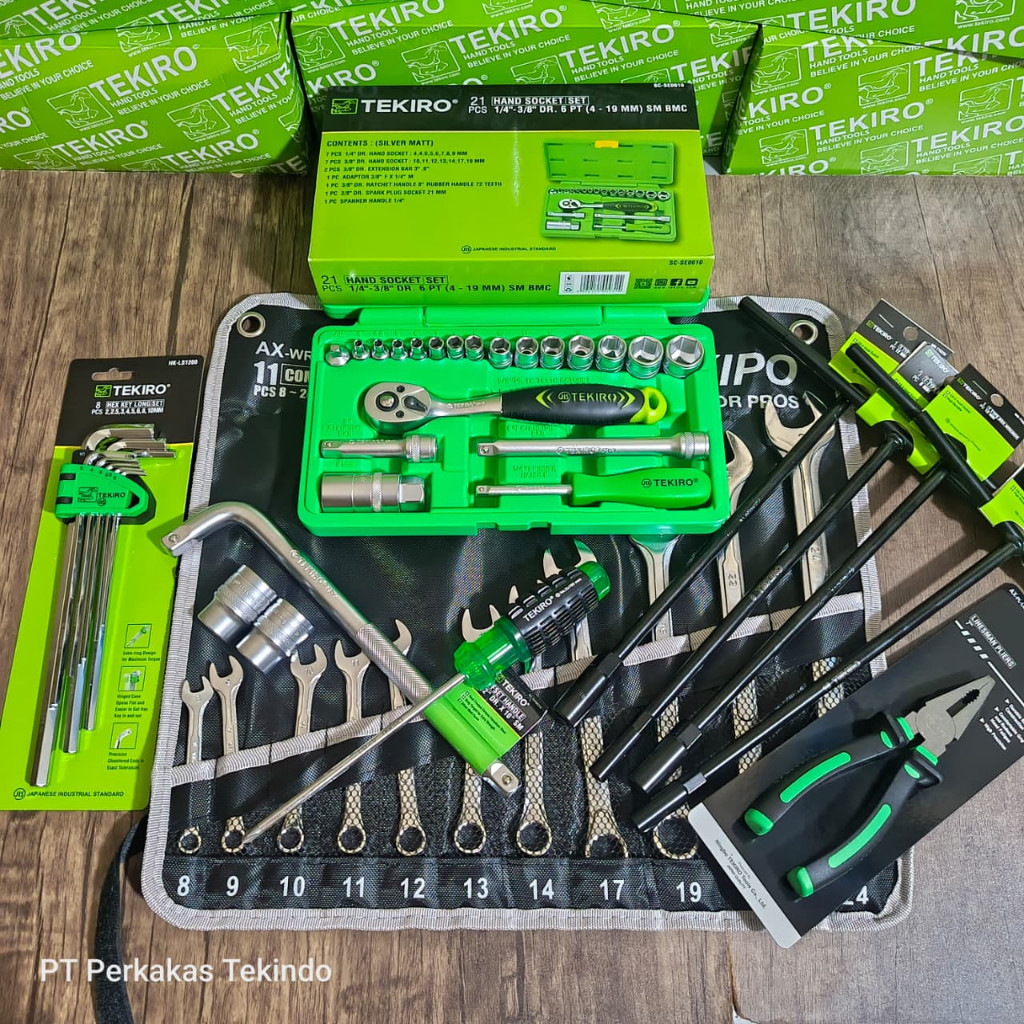 Tool kit Set Lengkap Tekiro / Toolkit Set 49 pcs - Kunci Bengkel Full Set  - Alat Perkakas Kunci Mek