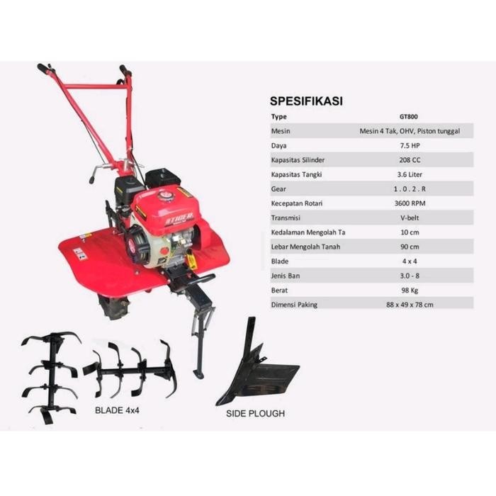 Cultivator Mini Traktor Tiger GT 800 Tiger Gt800