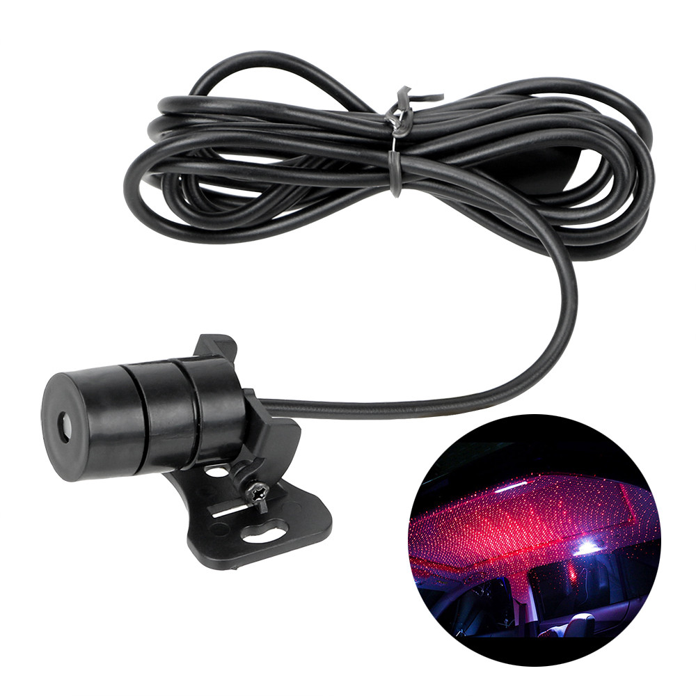 Red Starry Sky Ceiling For Car USB Lights LED Strips Decorative Interior Ambient Lamp Projector Cara