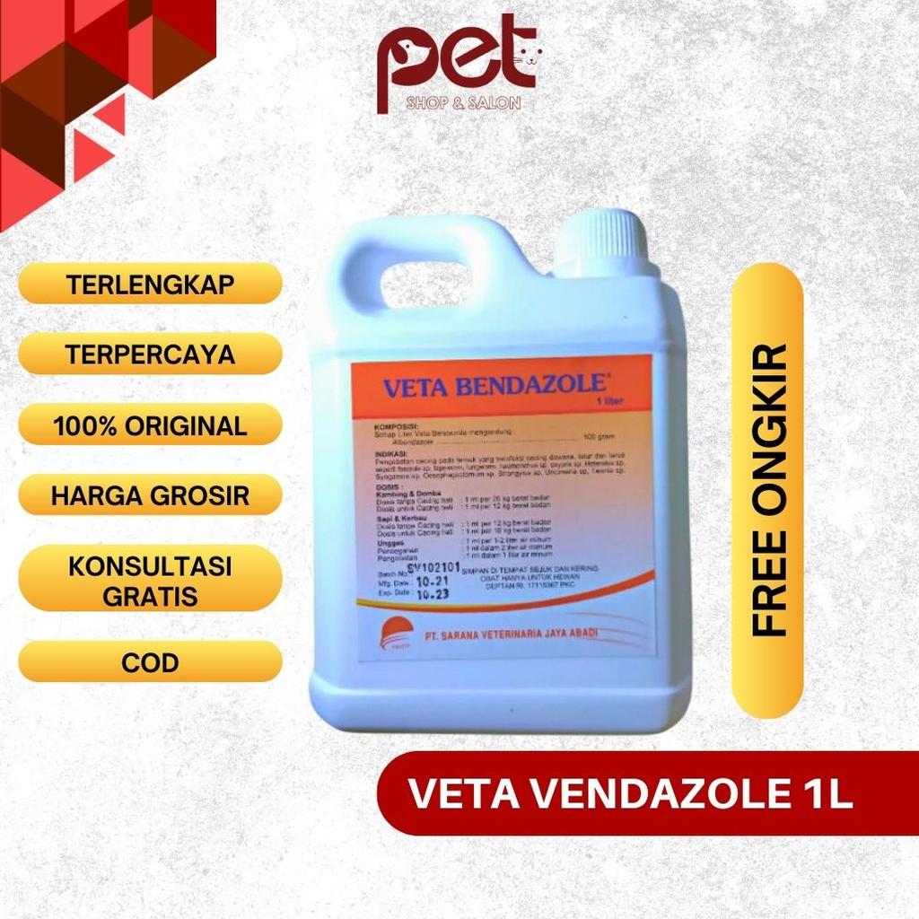 Veta Bendazole Ternak 1 L - Obat Cacing Hewan Ternak - Obat Cacing Sapi Kambing Domba - Veta Bendazo