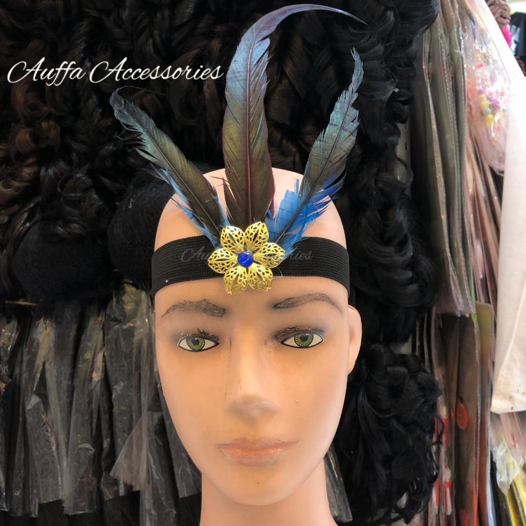 Bandana bulu hiasan tari / Hiasan kepala