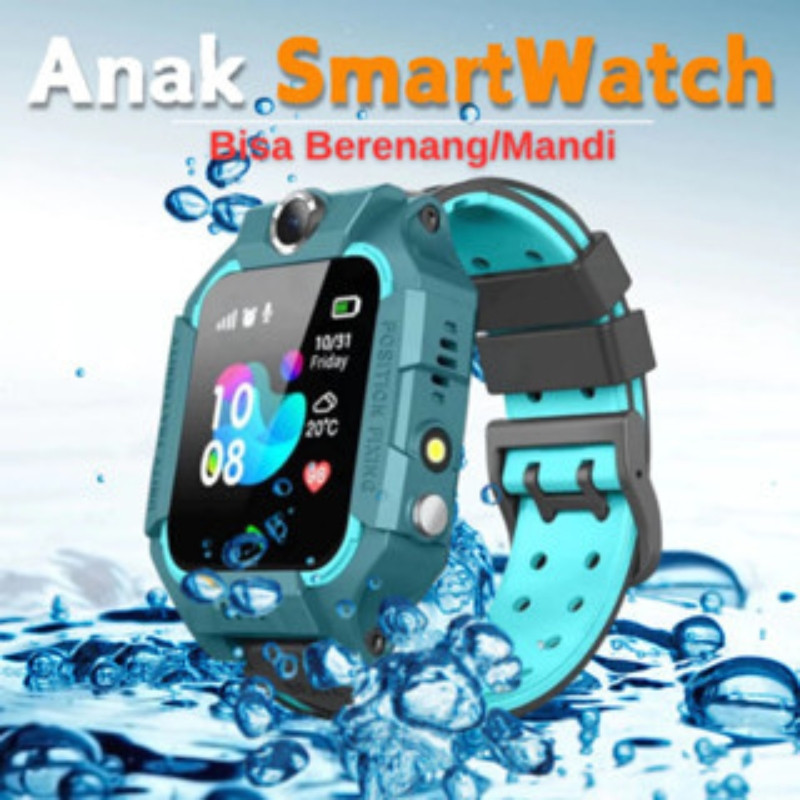 Q19 Smartwatch anak 1.44 Inci Jam tangan pintar Watch Children Kamera ganda 360 derajat flip lP67 ta