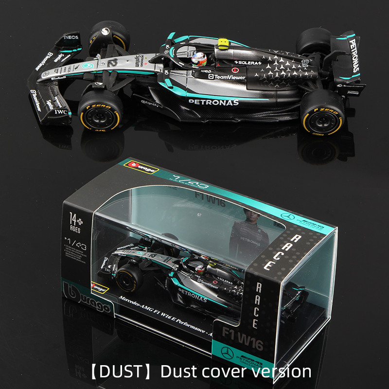 Bburago 1:43 Mercedes 2025 W16 E Performance F1 Formula Car Die Cast Vehicles Model Racing Auto Toy 