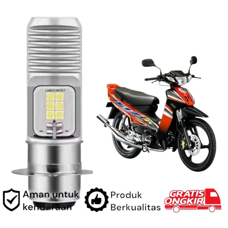 1pcs Lampu depan LED H6 12 Mata Putih terang motor Yamaha F1z F1ZR Koko