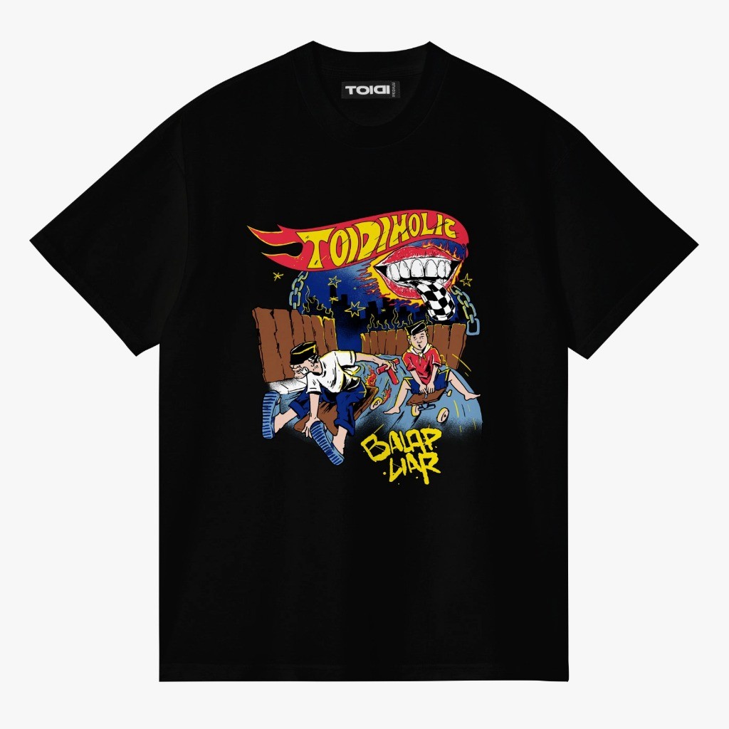 (COD) TOIDIHOLIC-BALAP LIAR-TSHIRT BLACK