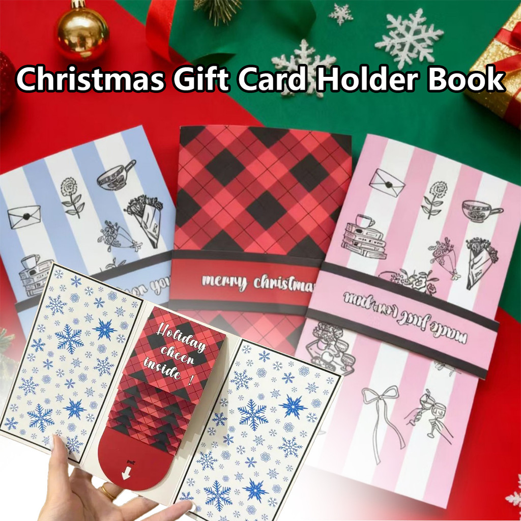 [1PC]Buku Tempat Kartu Hadiah Natal Buatan Tangan DIY Kartu Kejutan Air Terjun dengan Desain Amplop 