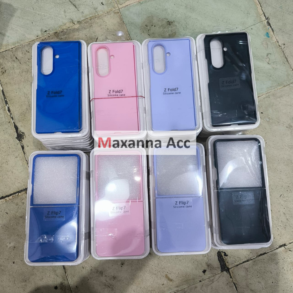 [MAXANNA] [ Samsung Galaxy Z Flip 7 / Z Fold 7 ] Hard Case Silicone Ori / Case Z Fold 7 Warna Pink /