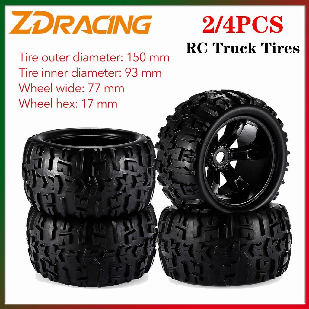 2/4PCS 150mm 1/8 RC Truggy Monster Truck Tires 17mm Hex Wheel Rubber Tyres for Redcat Hsp Kyosho Hob
