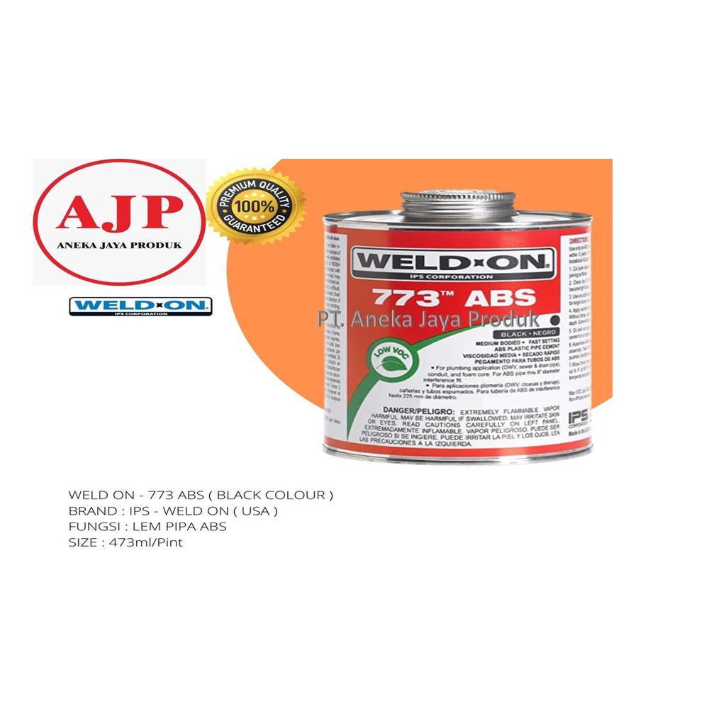 WELD ON 773 ABS - LEM PIPA ABS - LEM PIPA PLASTIK ABS