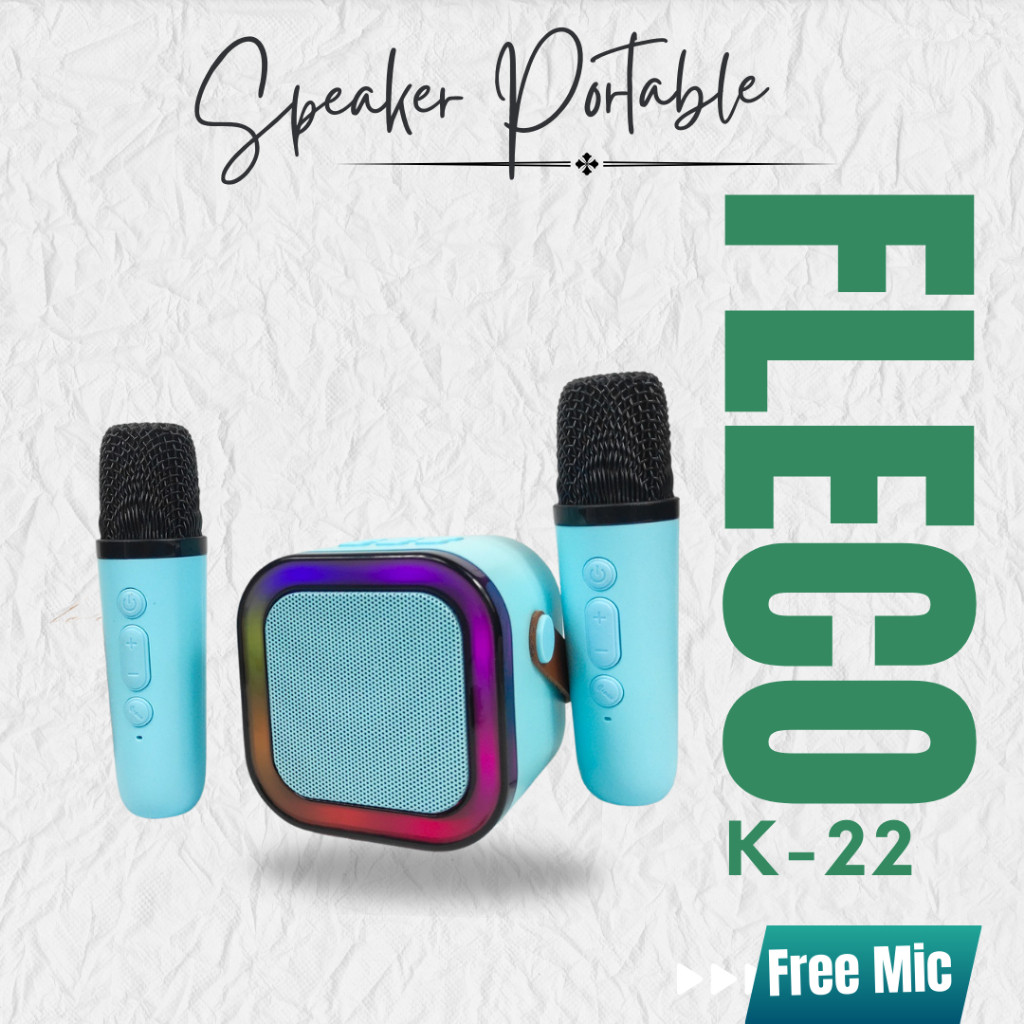 NEW Speaker Bluetooth Mini  Fleco K-22/ Speaker Fleco  Free 2 Mic Wearless ORI