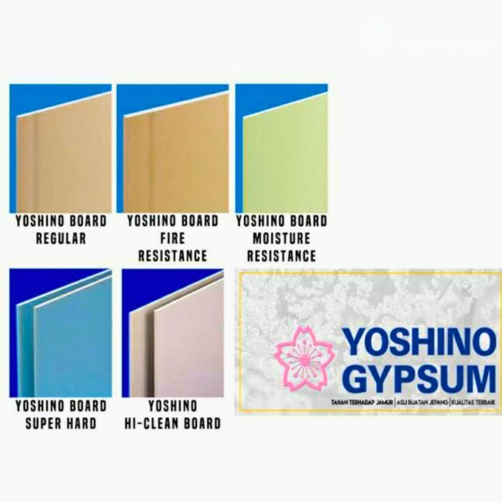 GYPSUM YOSHINO / GYPSUM YOSHINO BOARD 1200mm x 2400mm x 9mm per-LEMBAR