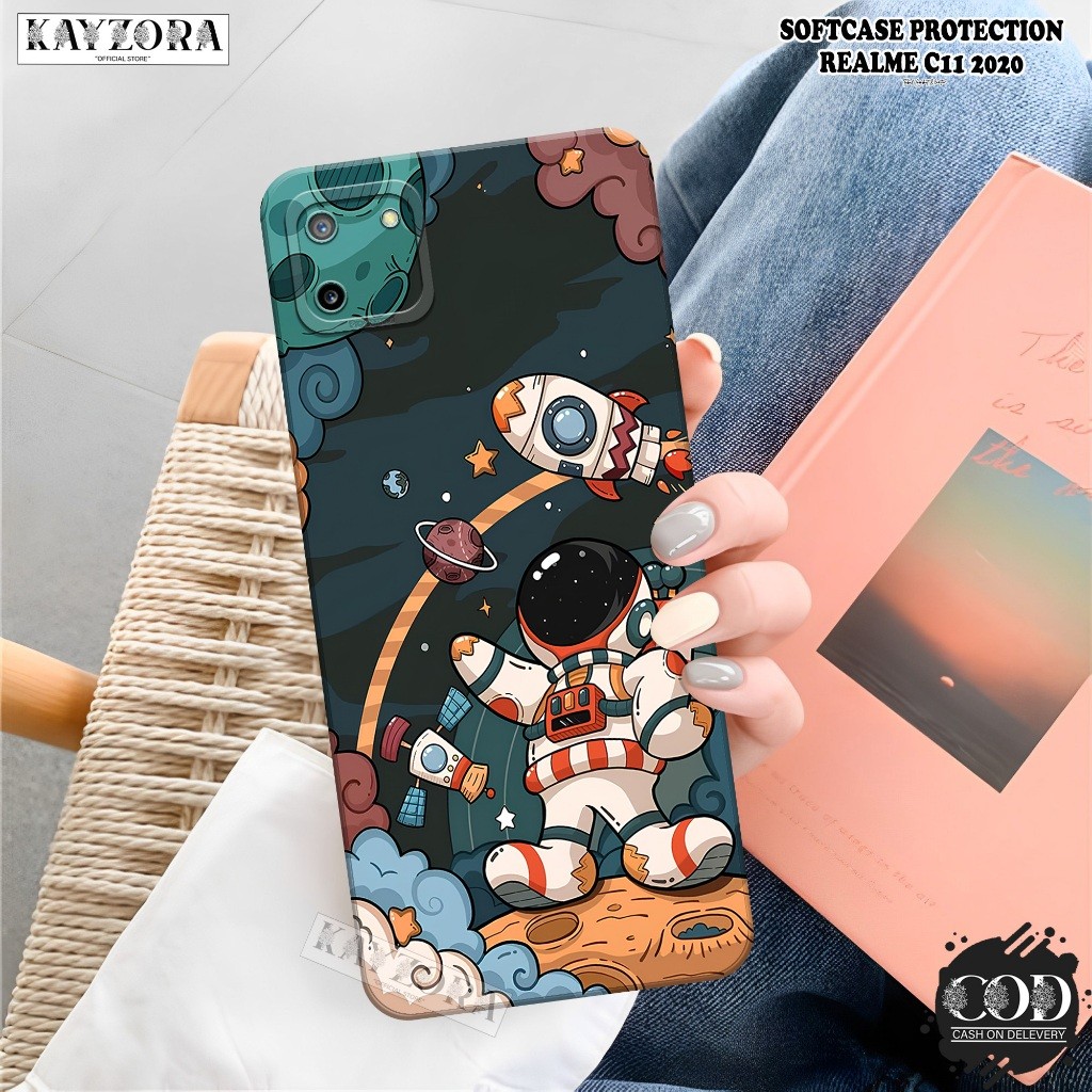 Case REALME C11 2020 Terbaru - KAYZORA - Fashion Case Astronaut - Casing REALME C11 2020 - Silikon P