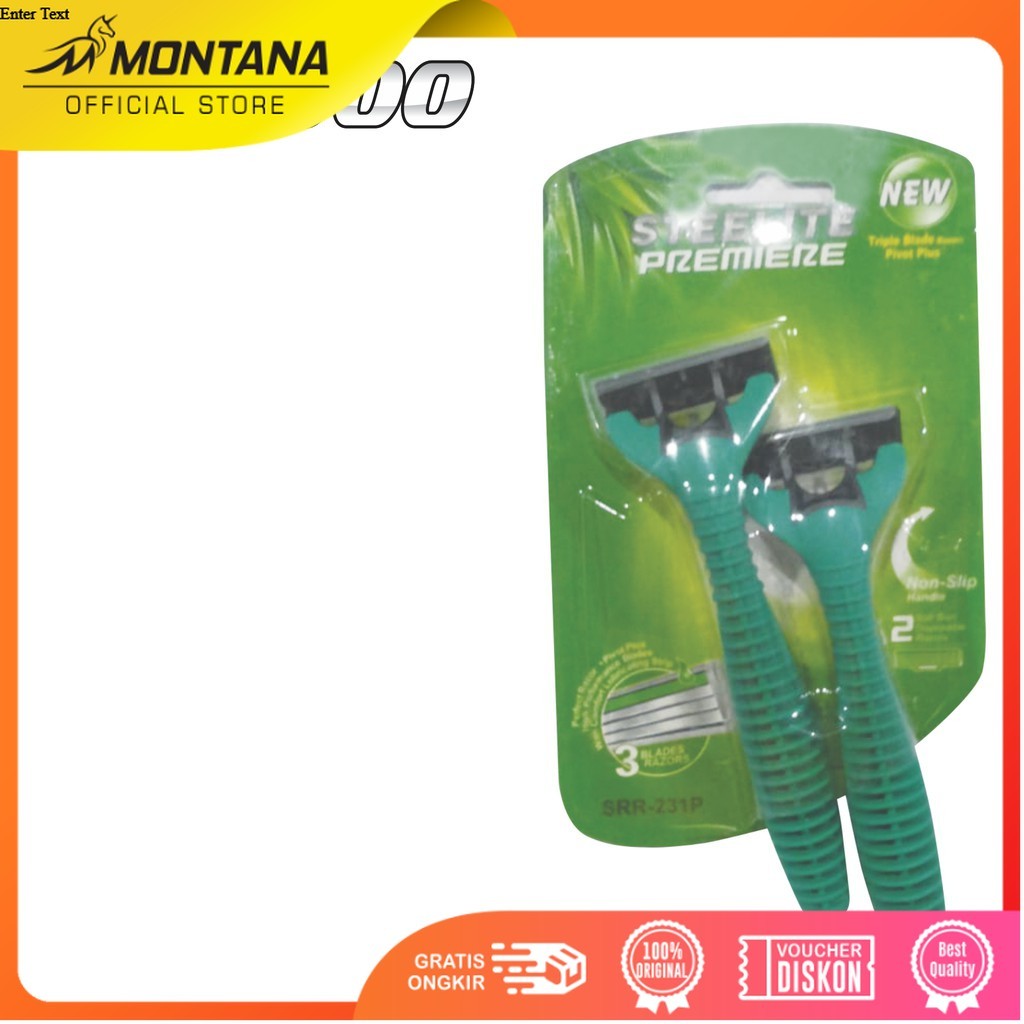 M2000 Pisau Cukur M2000 STEELITE PREMIERE GREEN II ORIGINAL / Silet Cukur ASLI-SRR231P MURAH