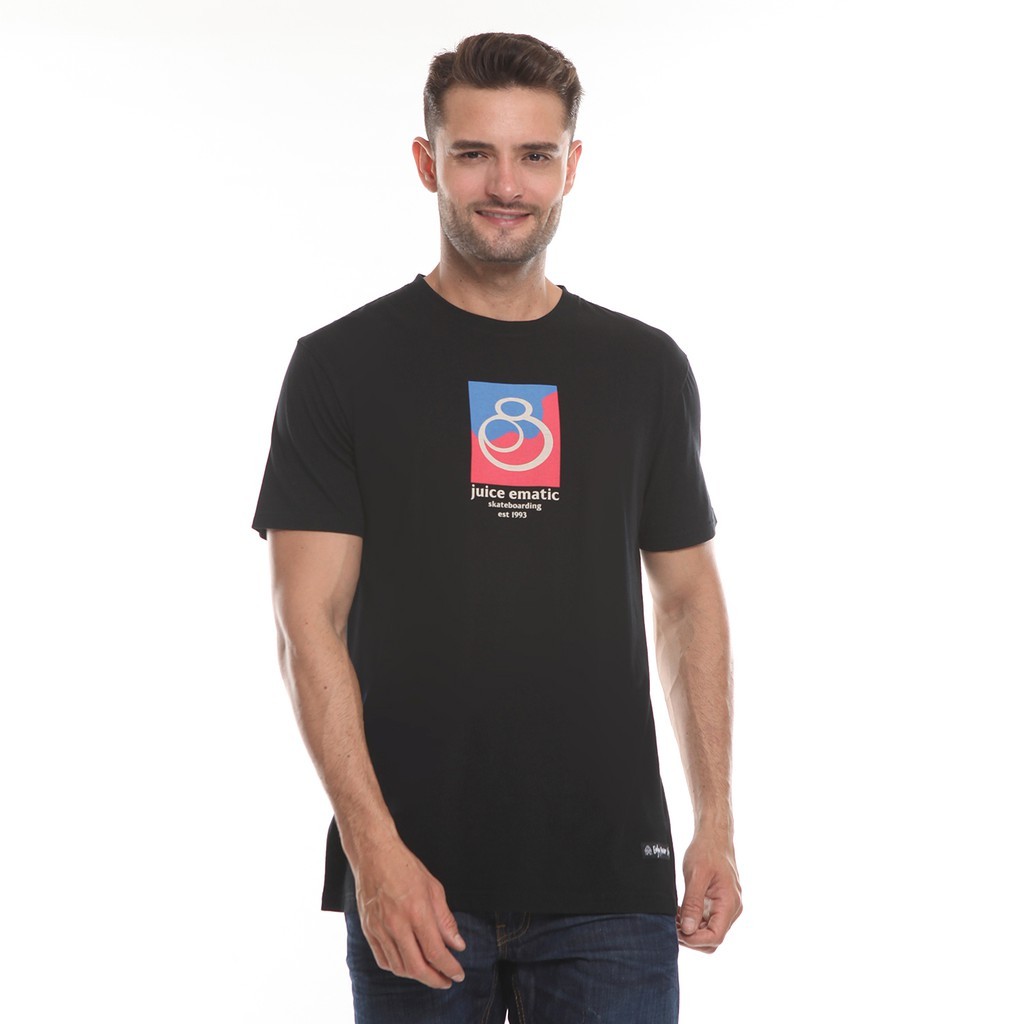 Juice Ematic Kaos Pria Lengan Pendek Hitam SUN MTSS14611-BLK Planet Surf Kaos Pria Atasan Pria