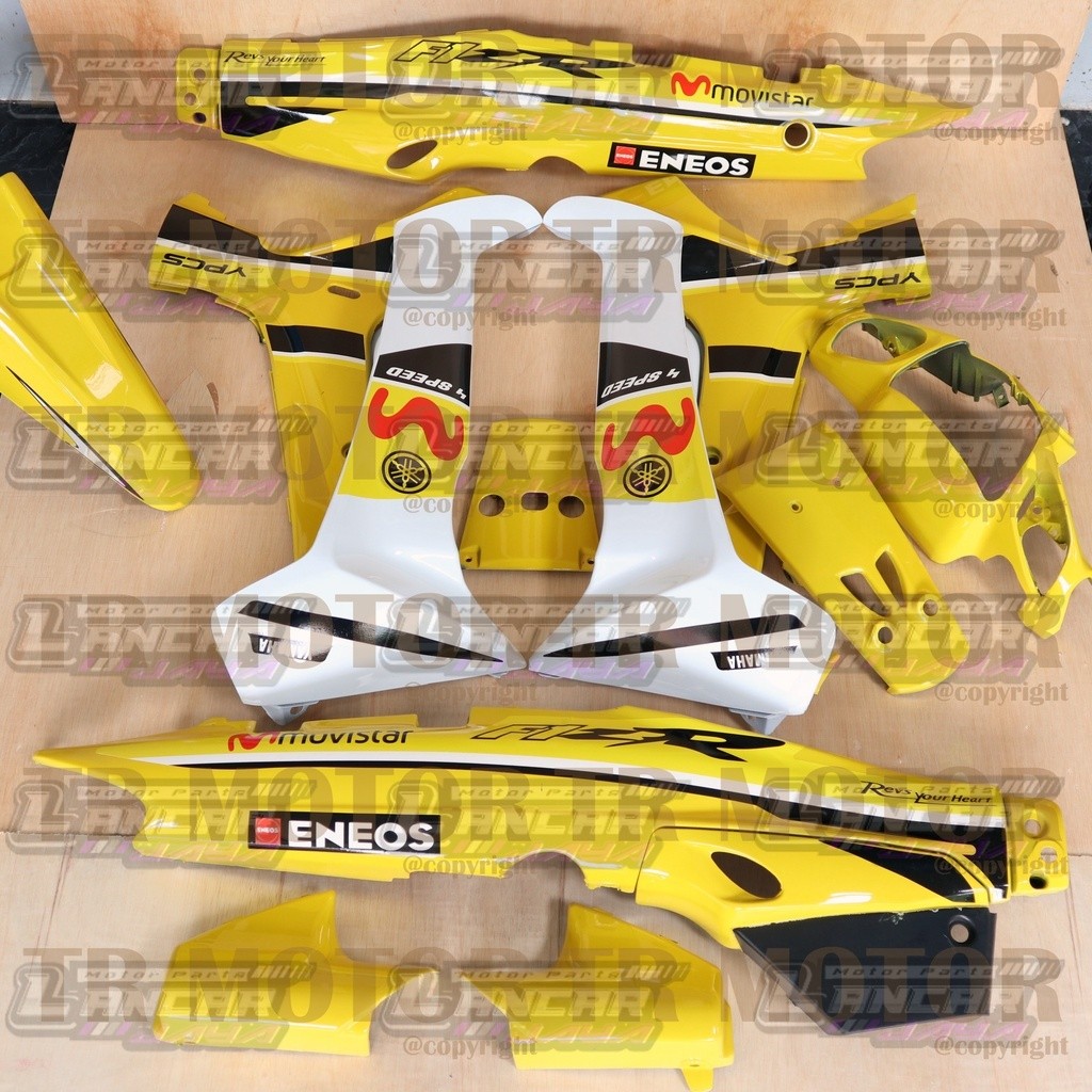 Cover Body Fizr Full Set Movistar Kuning Full Set Halus Kasar Cover Bodi Yamaha Fiz r F1zr