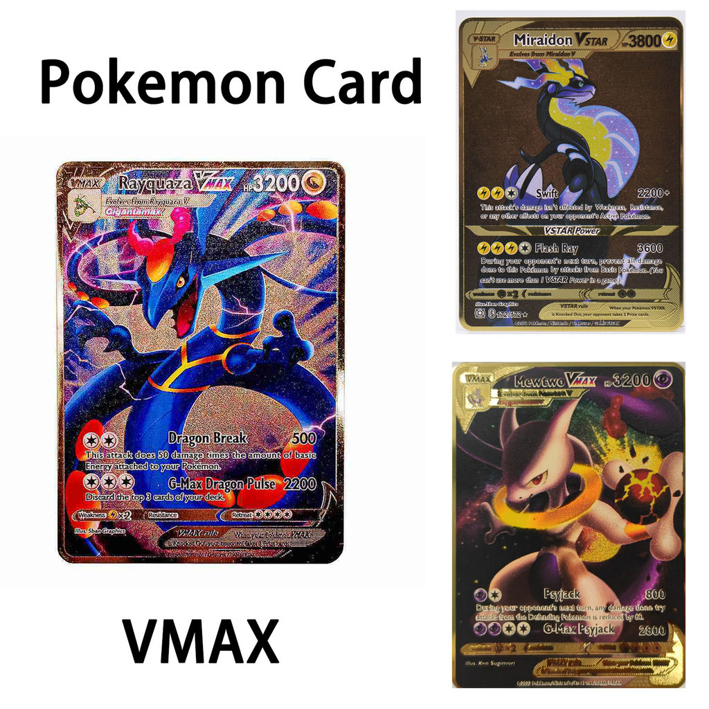 2025 Pokemon Metal Card Pikau arizard Eevee Vstar Pokemon Golden Iron Cards Cartoon Game Collection 