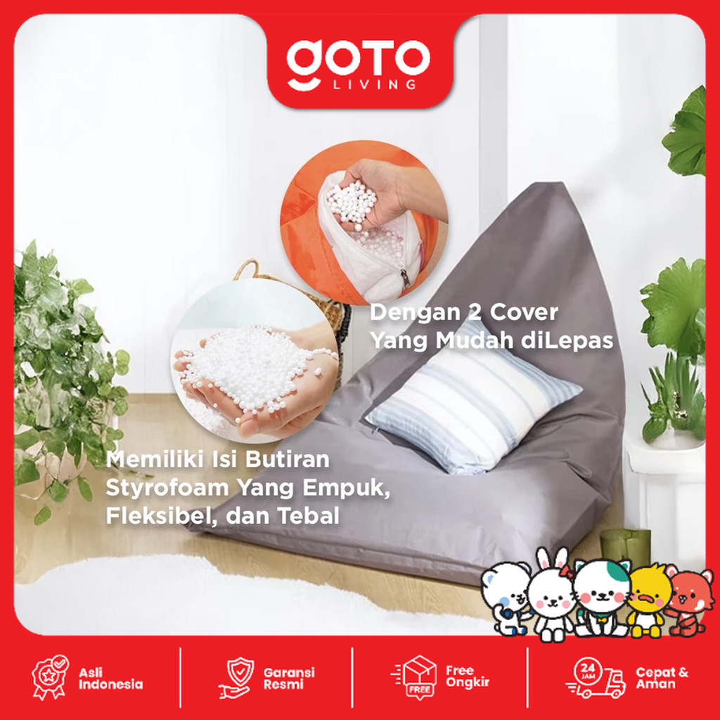 (Special Offer) Goto Omo Bean Bag Sofa Kursi Santai Bantal Duduk Lesehan Lantai Jumbo Empuk
