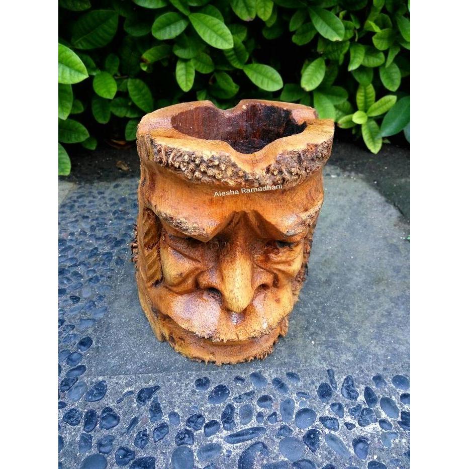 Promo Asbak Unik Dari Akar Bambu Ukiran Bali Terlaris