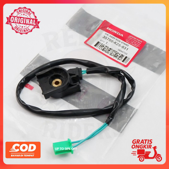 Switch Standar Samping Honda Beat FI / Scoopy FI / Spacy - K25 ori rider motor part