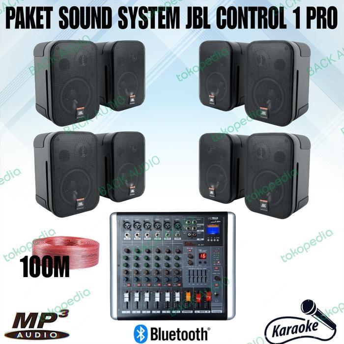 paket sound system hotel dan cafe sound 8 speaker jbl control 1 pro