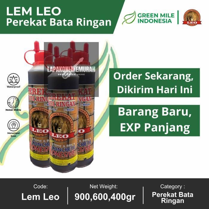 Lem LEO Bata Ringan (900 g) Adhesive Perekat Bata Ringan Putih Hebel Tempel Roster Gypsum LEO Pengga