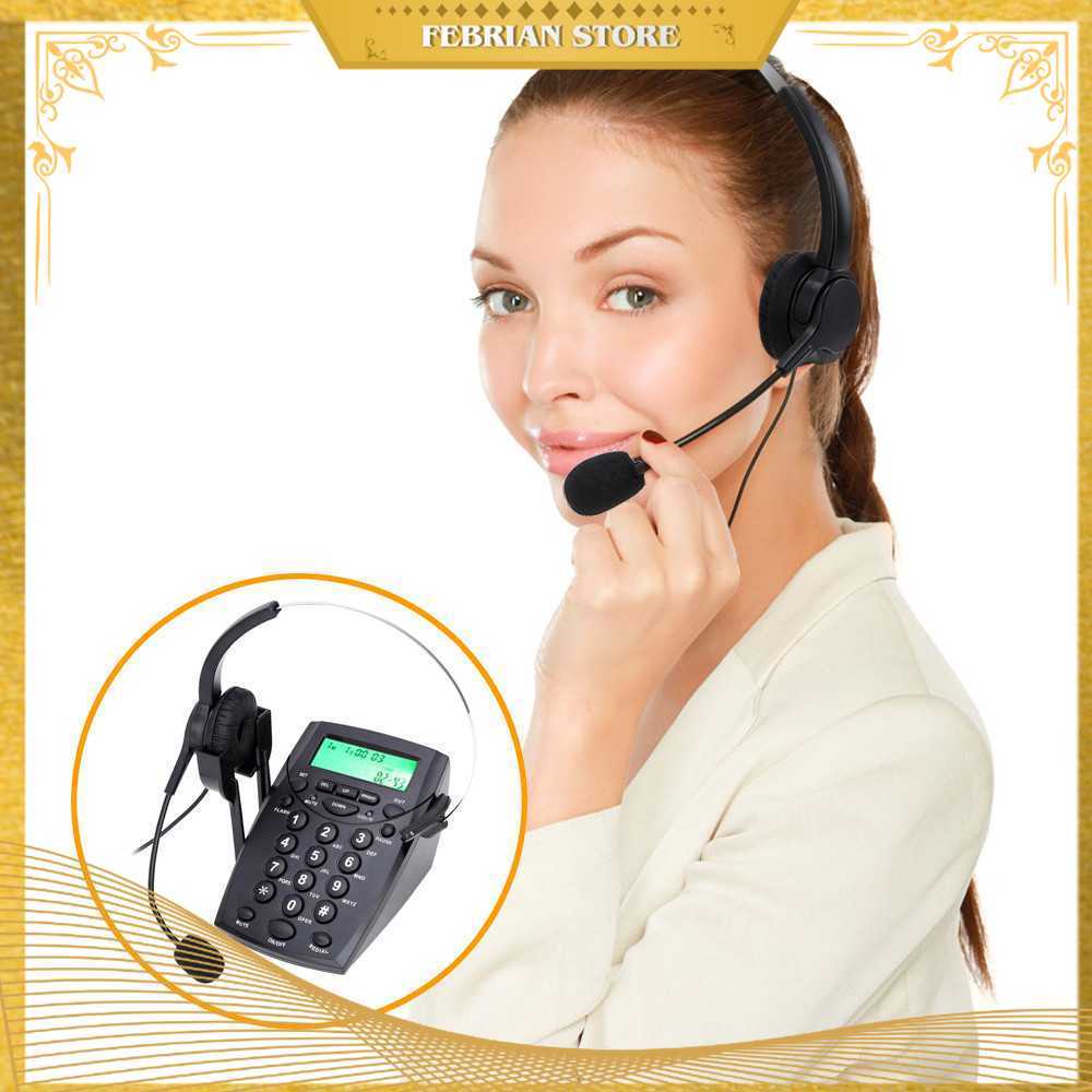 Voicejoy Telephone Desk HT800 with Headphone Call Center VH500