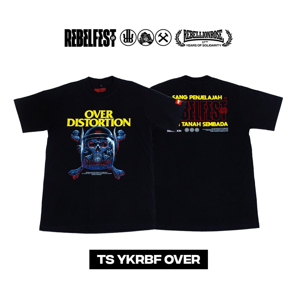 READY STOCK - REBELFEST TS YKRBF OVER Penjelajah Kota CMRDS x Over Distortion 2025 Rebellion Rose