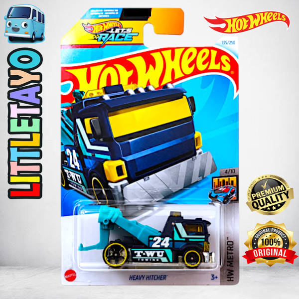 Hot Wheels Heavy Hitcher Biru Diecast Mobil Truck Derek Towing