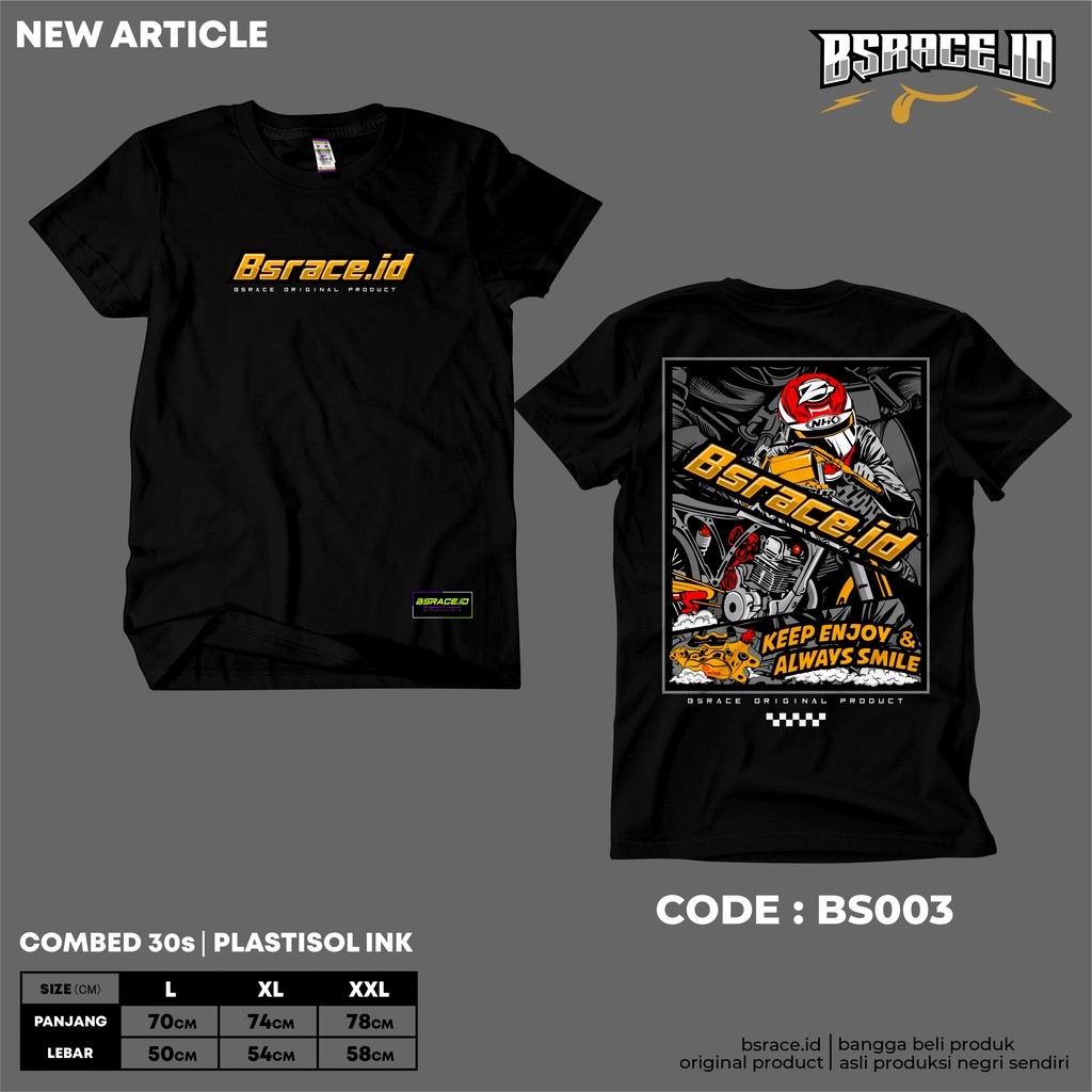 COD Kaos Herex Bsrace Kaos Baju Distro Tshirt Balap Herex Kaos Bsrace Terbaru