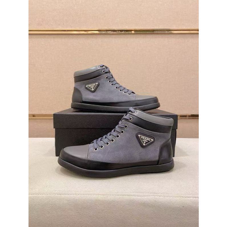 Merek Sepatu Pria 1.1 Prada Fashion Casual Terbaru Sepatu olahraga pria