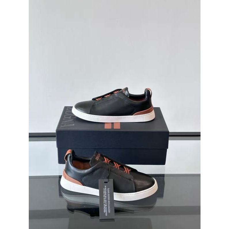 Merek Sepatu Pria  Zegna Triple Stitch Sepatu sepatu pria kasual