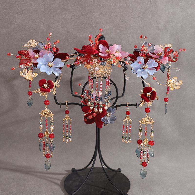 Cina Xiuhe Headdress Hairpin Aksesori Rambut Baru Aksesoris Pengantin