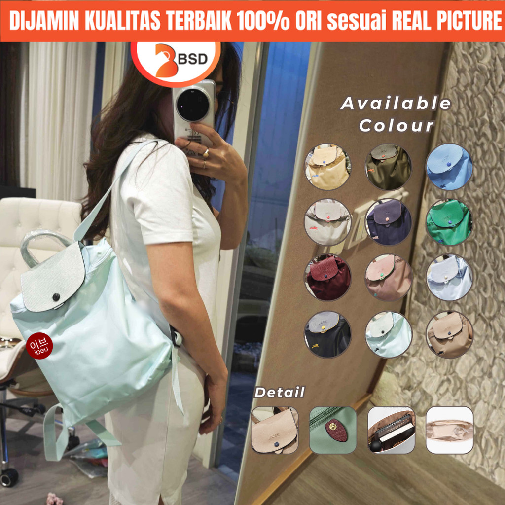 BSD  Tas Ransel BackPack Wanita Kecil Mini Korea Style Premium Kulit ANTI AIR Remaja Kulit Asli